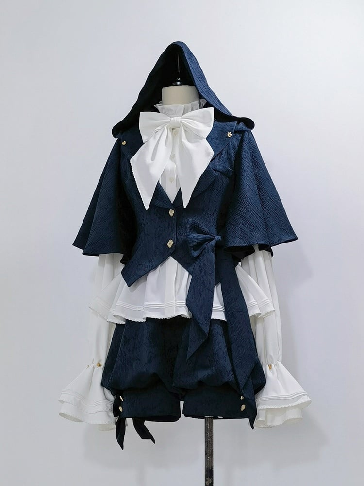 Fashion Ouji Oversized Lolita Blue Hooded Ears Jacket Bunny