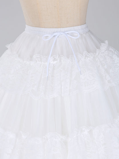 White Puffy Multi-layered A-line Petticoat 65cm