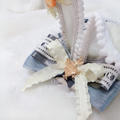 Wunderland Grau Mini Verzierte Hasen Poker Ohren Alice Vibes Hut in