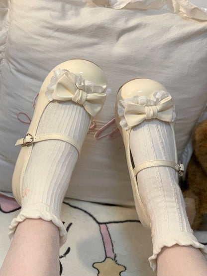 Lolita Top Jane at Mary Sweet Shoes Bow Off-white Heart Snap with