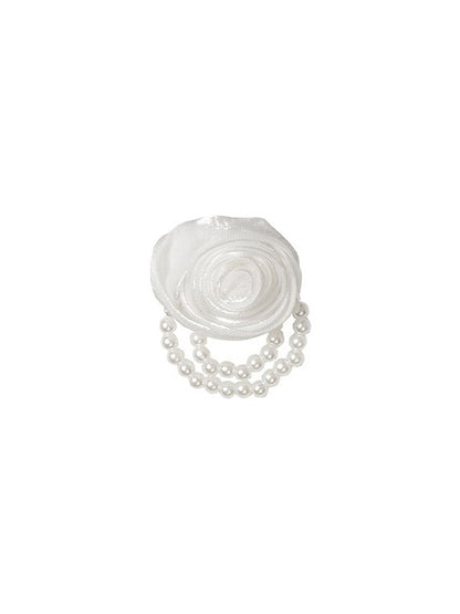 Pink / Beige Rose Brooch - With PUJI