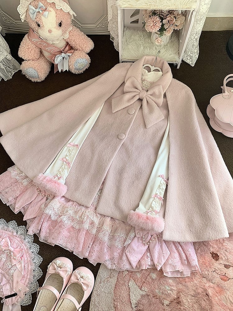 Cape Bow with Lolita Detail Pink