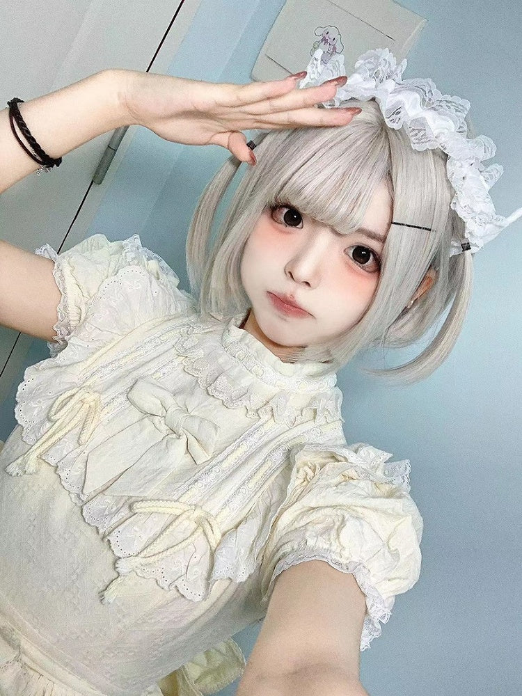 White Plush Ruffled Lace KC Wings with Angel