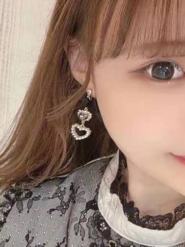 Kei Jirai Earrings Heart Rhinestone Bowknot