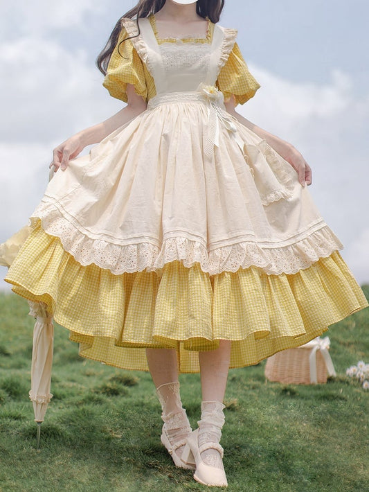 Spitzenbesatz aus Baumwolle in Beige für Überkleider