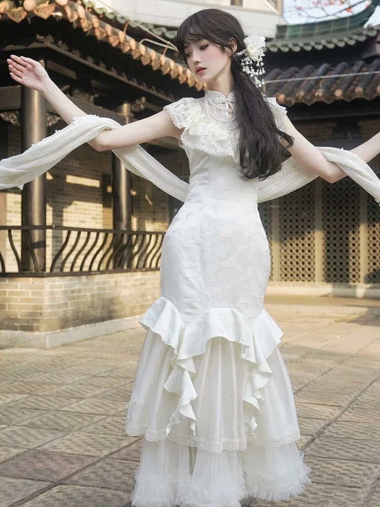 Mermaid Tulle Hem Waist Under Skirt Elastic