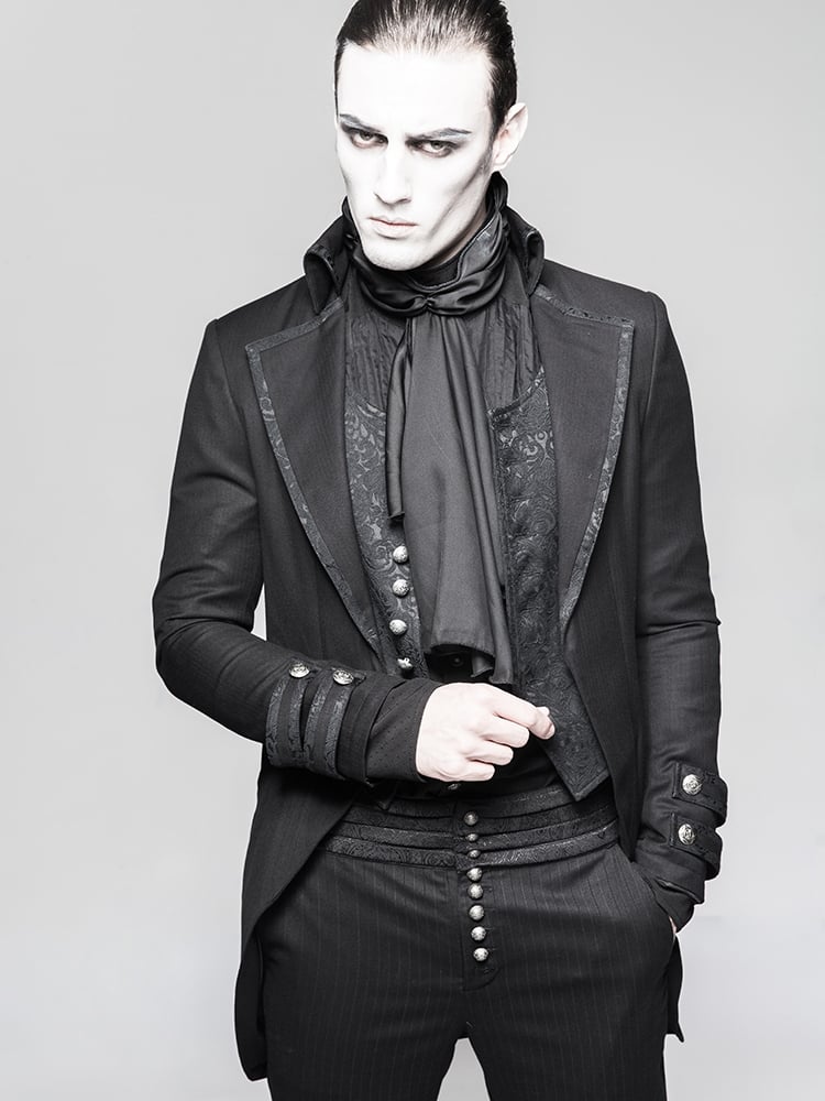 Black Jacket Fake Steampunk Two-pieces Gentleman