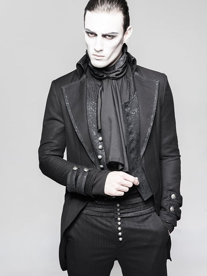 Black Jacket Fake Steampunk Two-pieces Gentleman
