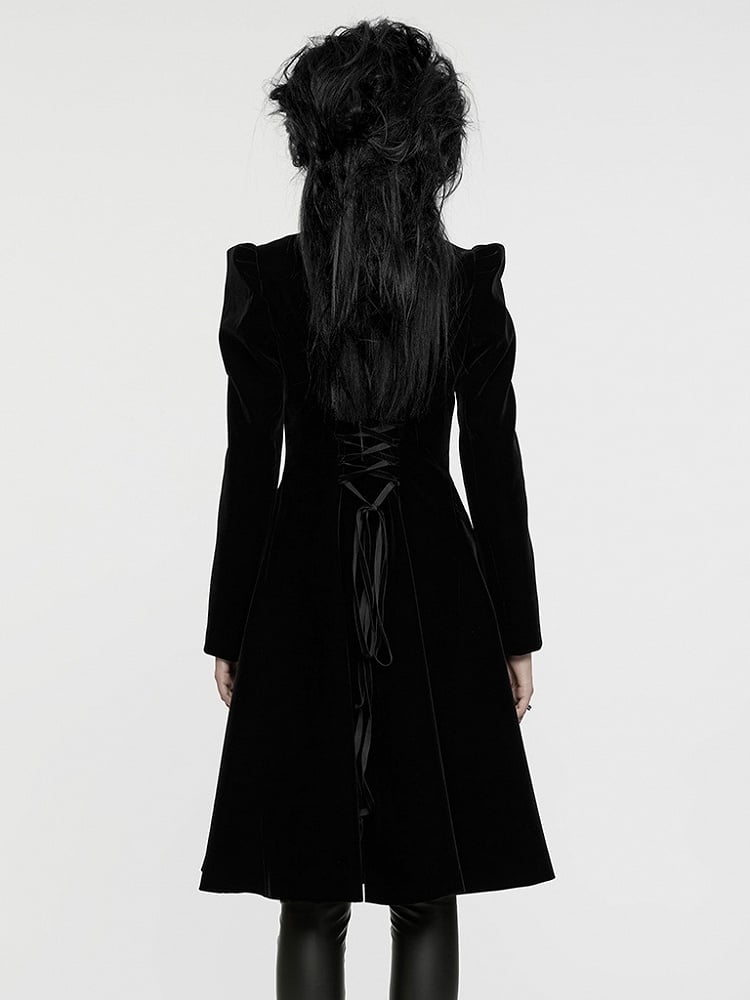 Coat Symmetric Gorgeous Black Goth