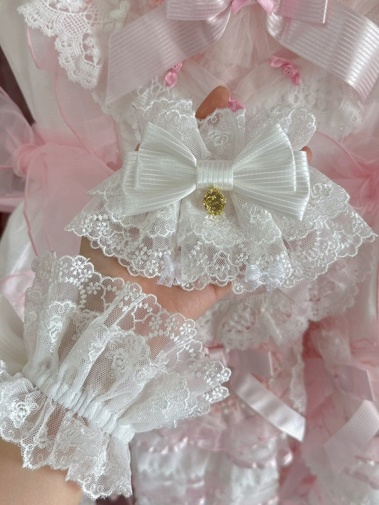 Rosa/Lila/Blau/Rot/Weiß Bowknot Design Handgelenk Manschetten Floral