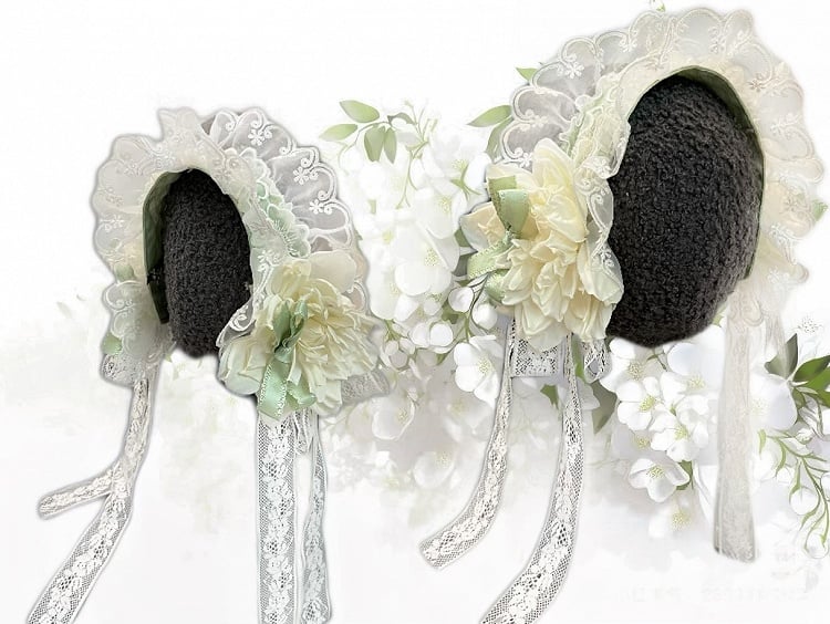 Hairband Jasmine Bows Floral and Green Accents