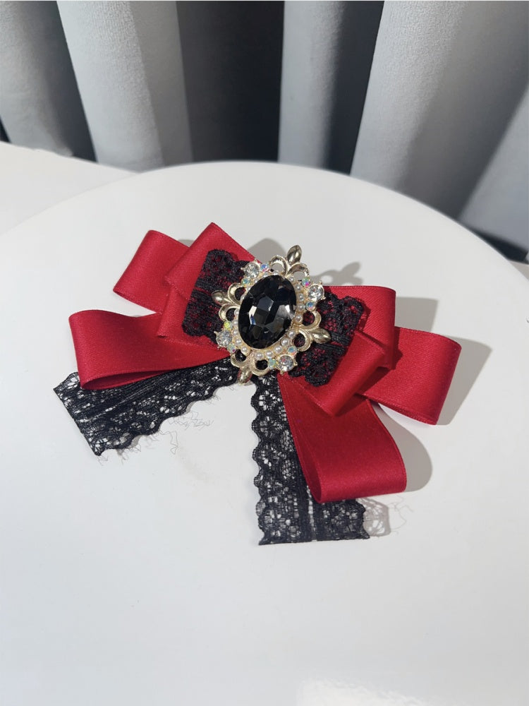 プレッピーなラインストーンの蝶ネクタイ