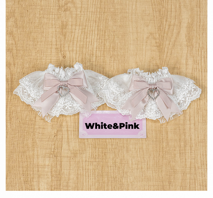 Schleife Herz Charm Jirai Kei Spitze Lolita Handgelenk Manschetten Farben 5