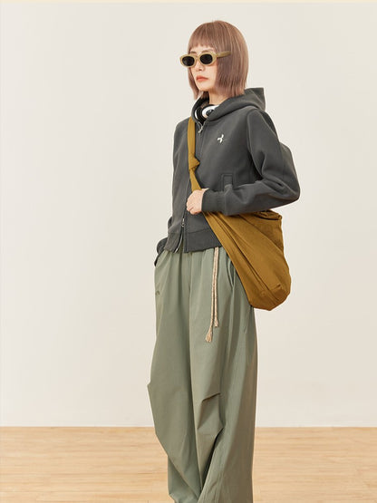Hoodie Options Placket Zipper Gray Double-Pull 3