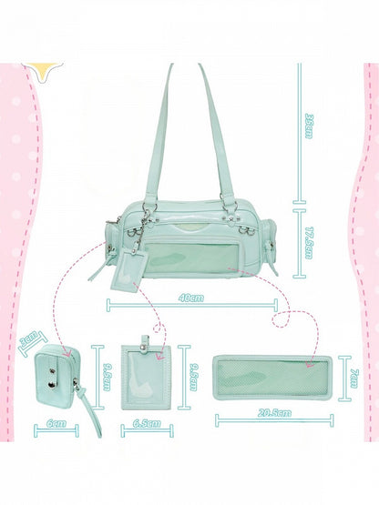 Green Kawaii Ita Bag with Transparent Window - DRDR