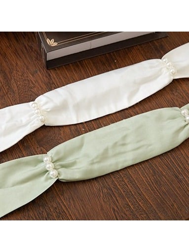 Pearl-Decorated Belt in Green or White - Mademoiselle Pearl