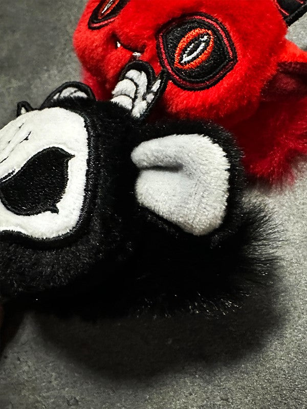 Devil Hairclip Gothic Red Plush