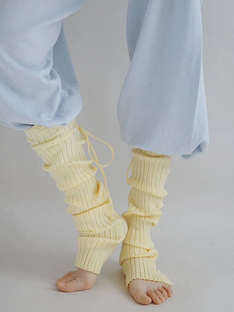 Ribbed (4 Leg Warmers Knit Colors) Tie-Up
