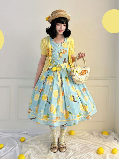 Yellow Short Sleeve Cardigan Jacket - Cutey Mask