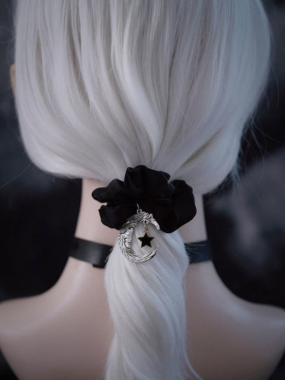 Gothic Hair Tie with Moon Pendants - Strange Sugar