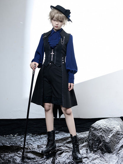 Lolita Weste Tail Fashion Ouji Schwarz