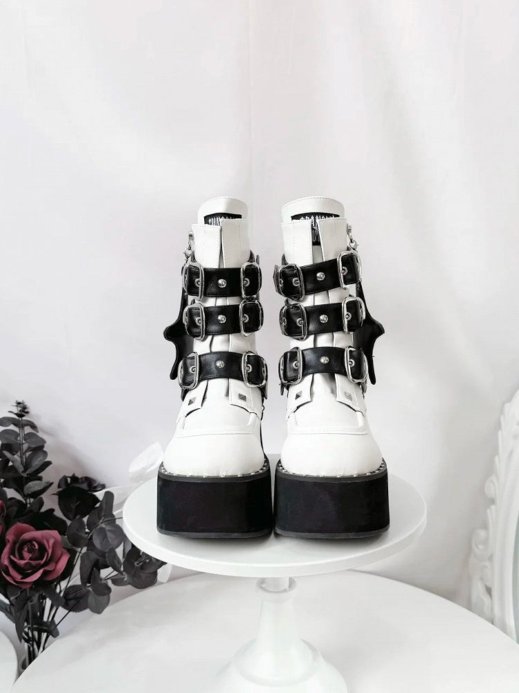 Platform with Punk Boots 11.5cm White Sole