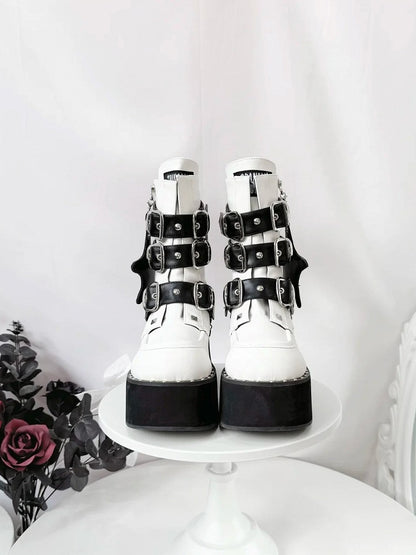 Platform with Punk Boots 11.5cm White Sole