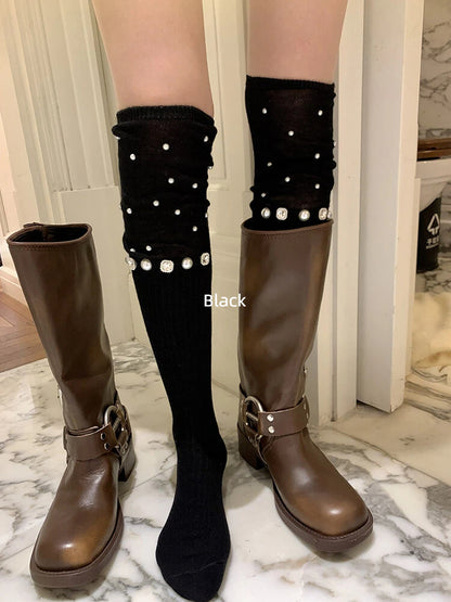 Stack with Rhinestone Colors Bead Five Accents and Over-the-Knee