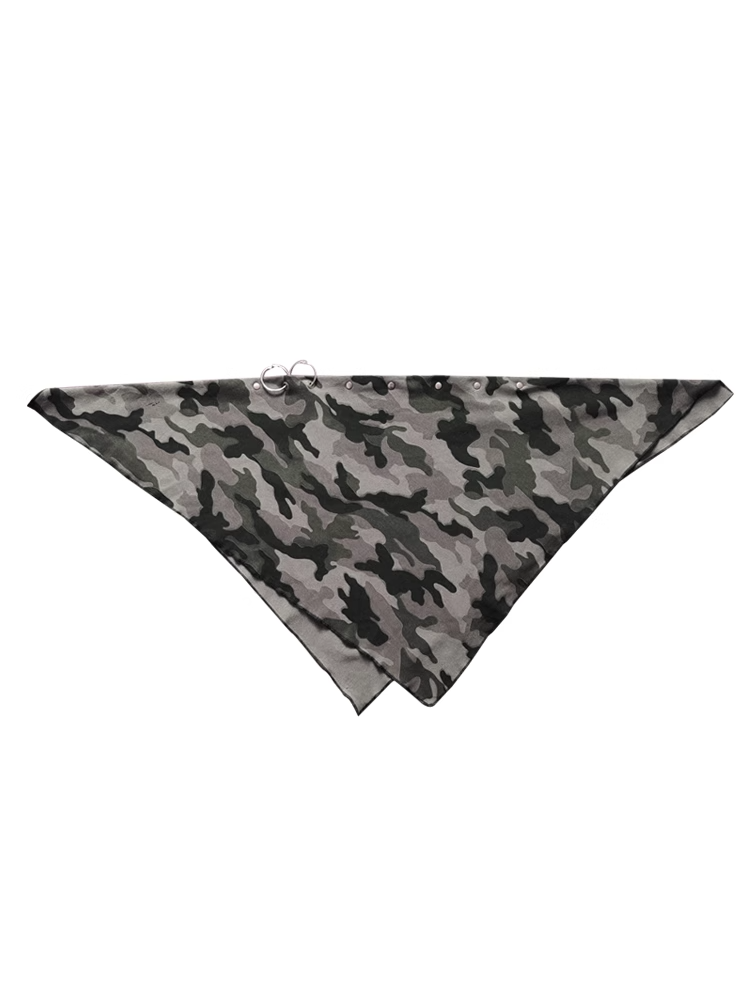Punk Distressed Nieten Dreieck Camouflage Wasteland Schal
