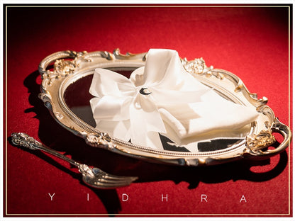 Schwarz-weiße Halbmond-Charms Bownkot Lolita Socken