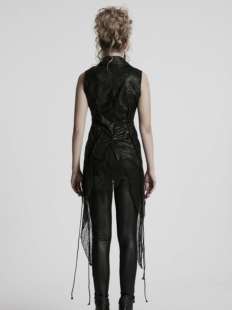 Vest Dark Asymmetric Alien Black Goth