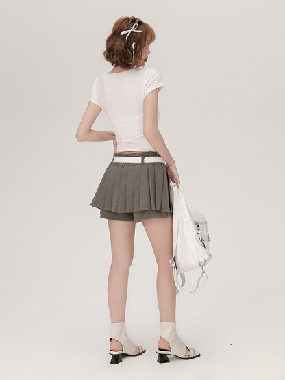White Short Sleeve Bowknot Lace Cutout T-Shirt - Girlyhalo