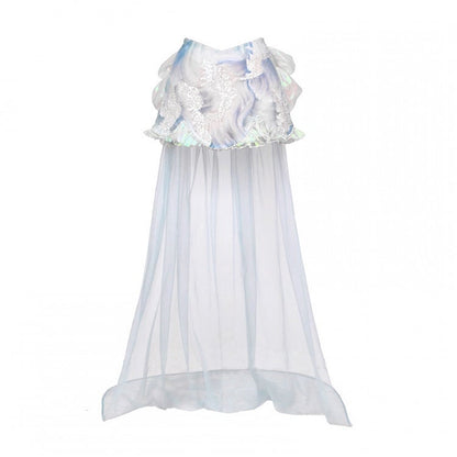 取り外し可能なトレーンフェアリービーズチュールディテールとゴススカートスパンコール付き