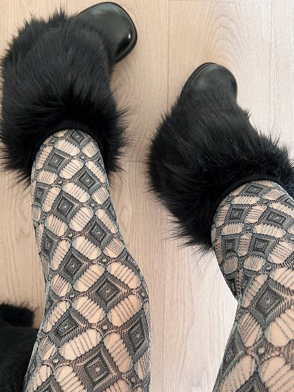 White/Black/Gray Plush Warmers Y2K-Style 25CM/40CM Leg