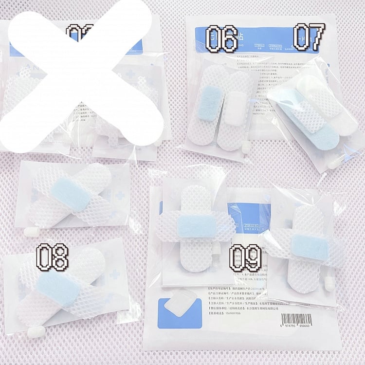 Bandage-Inspired Textured Hair White - Yami Design Kawaii Clip Mesh