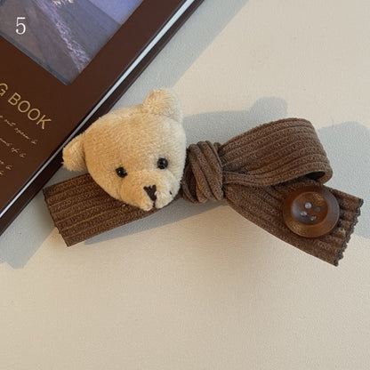 Design Options 5 Bären Haarspangen Braun