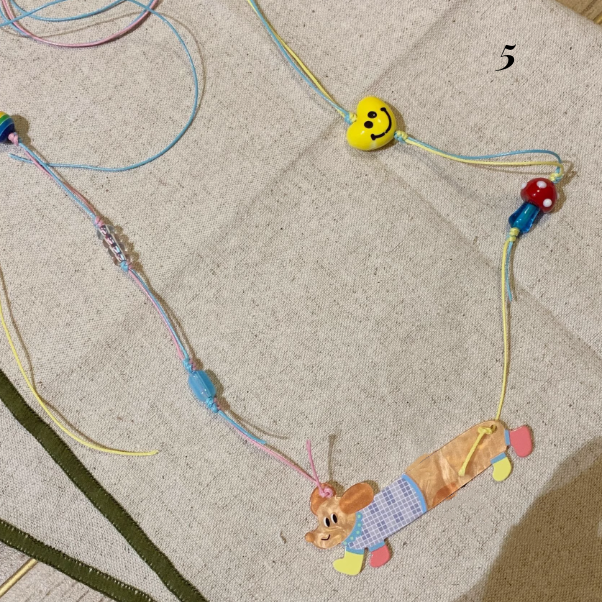 Y2K Süße Welpe und Katze Halskette