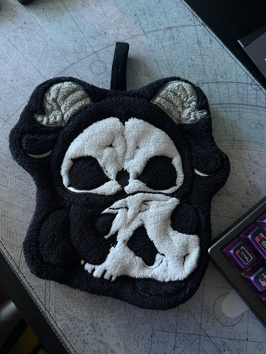 Reaper Grim Towel Hand Gothic and Black White