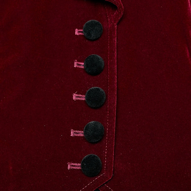 Coat Goth Red Exquisite Embroidered