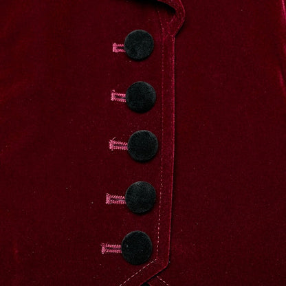 Coat Goth Red Exquisite Embroidered
