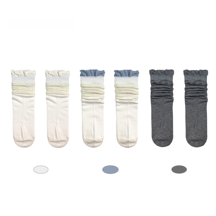 Mesh Floral 3 Breathable Pattern Calf Socks Colors