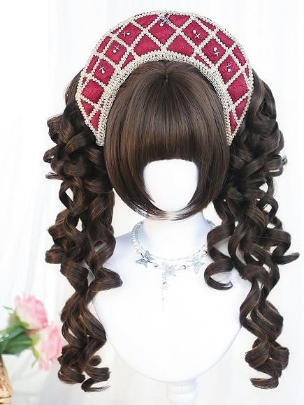 Perücken Perücke Hellbraun/Dunkel Kurz Gewellt Braun/Blond Mit Pferdeschwanz