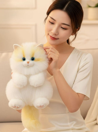 Bag Backpack/Crossbody Sitting Plush Cat Realistic