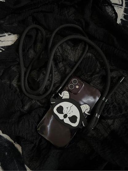 Crossbody Black Gothic Strap