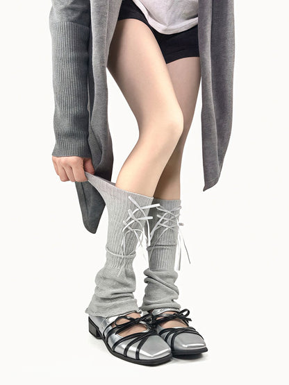 4 Warmers Colors Leg Flared Bow-Decorated