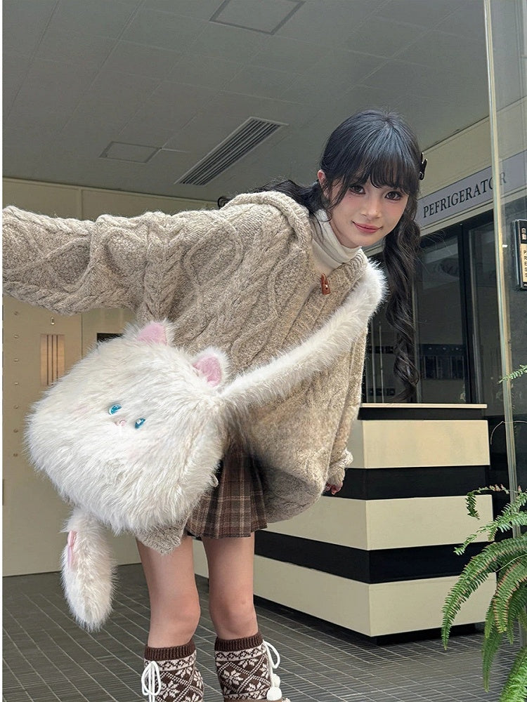 Bag Cat Plush Crossbody