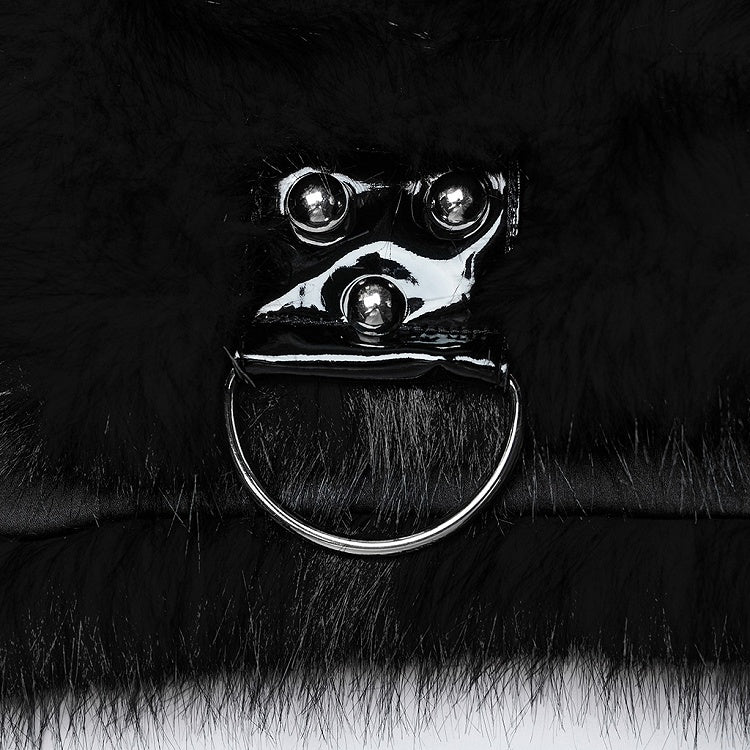 Black Punk Personalized Short Fur Jacket