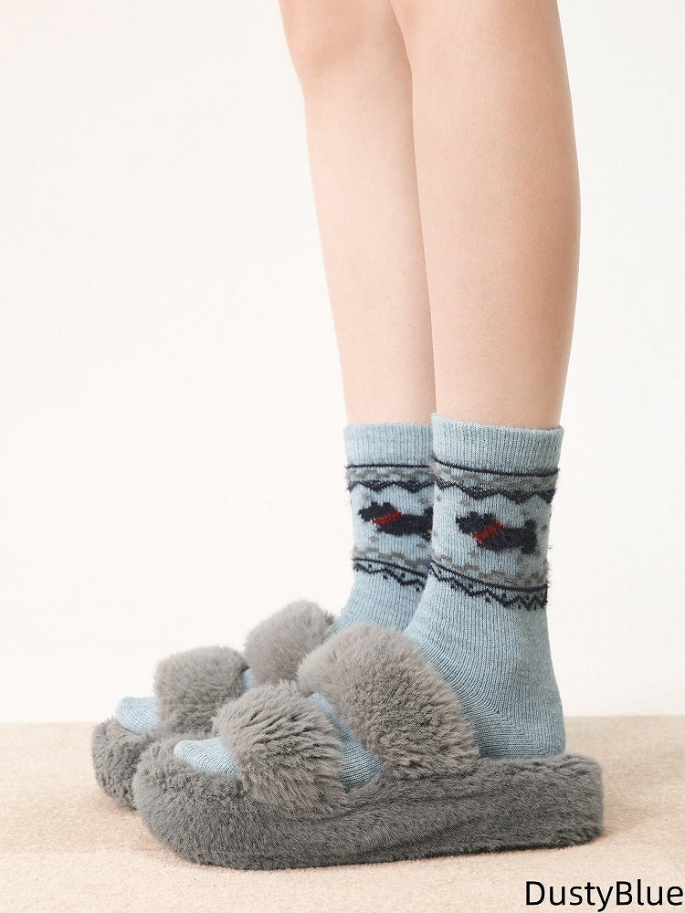 Pattern Colors Sock Geometric and Warm 6 Puppy