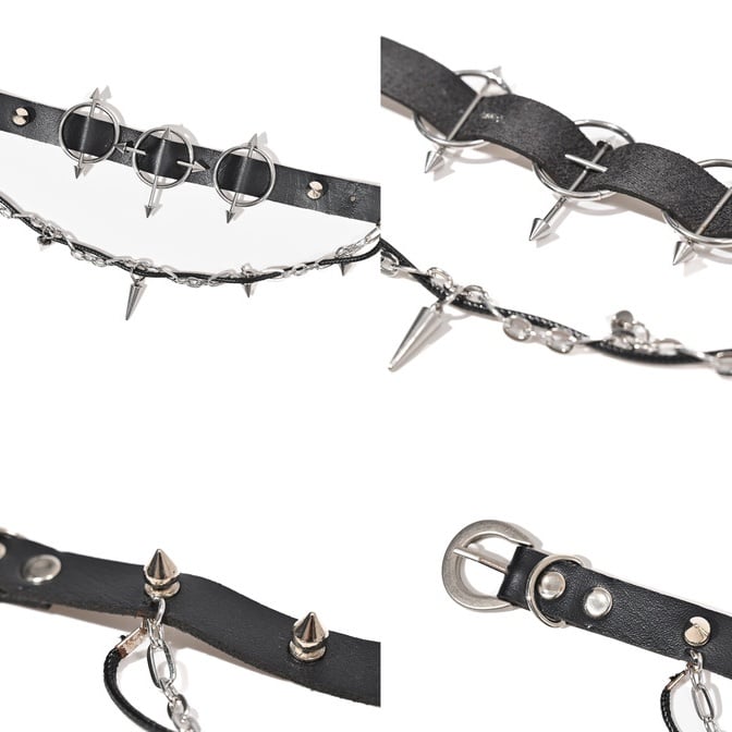 Dark Punk Stud Black Choker