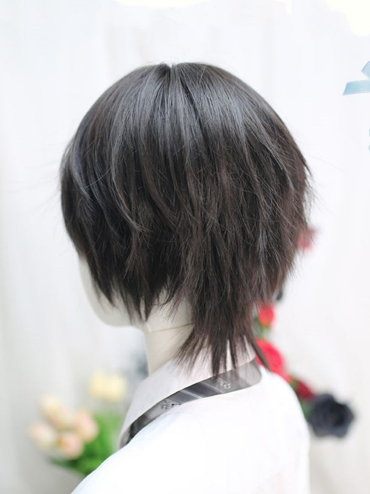 Schwarze 25-30CM Ouji Kurzperücke